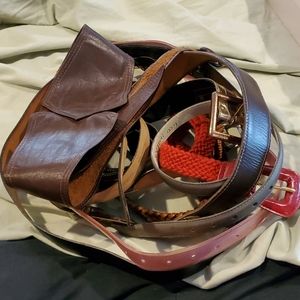Bundle of 9 vintage belts. Great value!